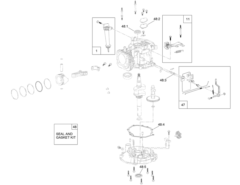 Carburetor Muffler Air Cleaner and Valve Cover Assembly