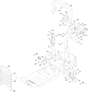 Toro 139-2638 Roll-over Protection System Kit for Titan Zero Turn Riding Mowers Parts Diagram