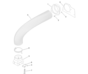 Toro 139-7930 6 in. Hose Kit (Grandstand Bagger) Attachment Parts Diagram