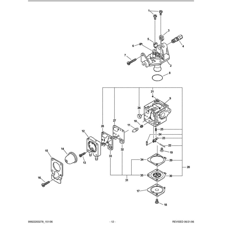 Carburetor - RB-K66B 06001001 - 06005855