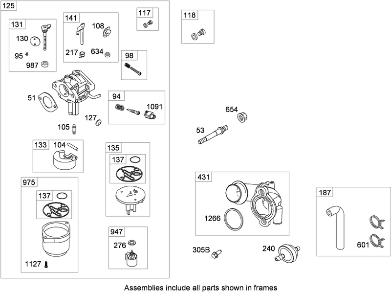 Carburetor and Fuel Pump Assembly Briggs and Stratton 331777 0946 B2