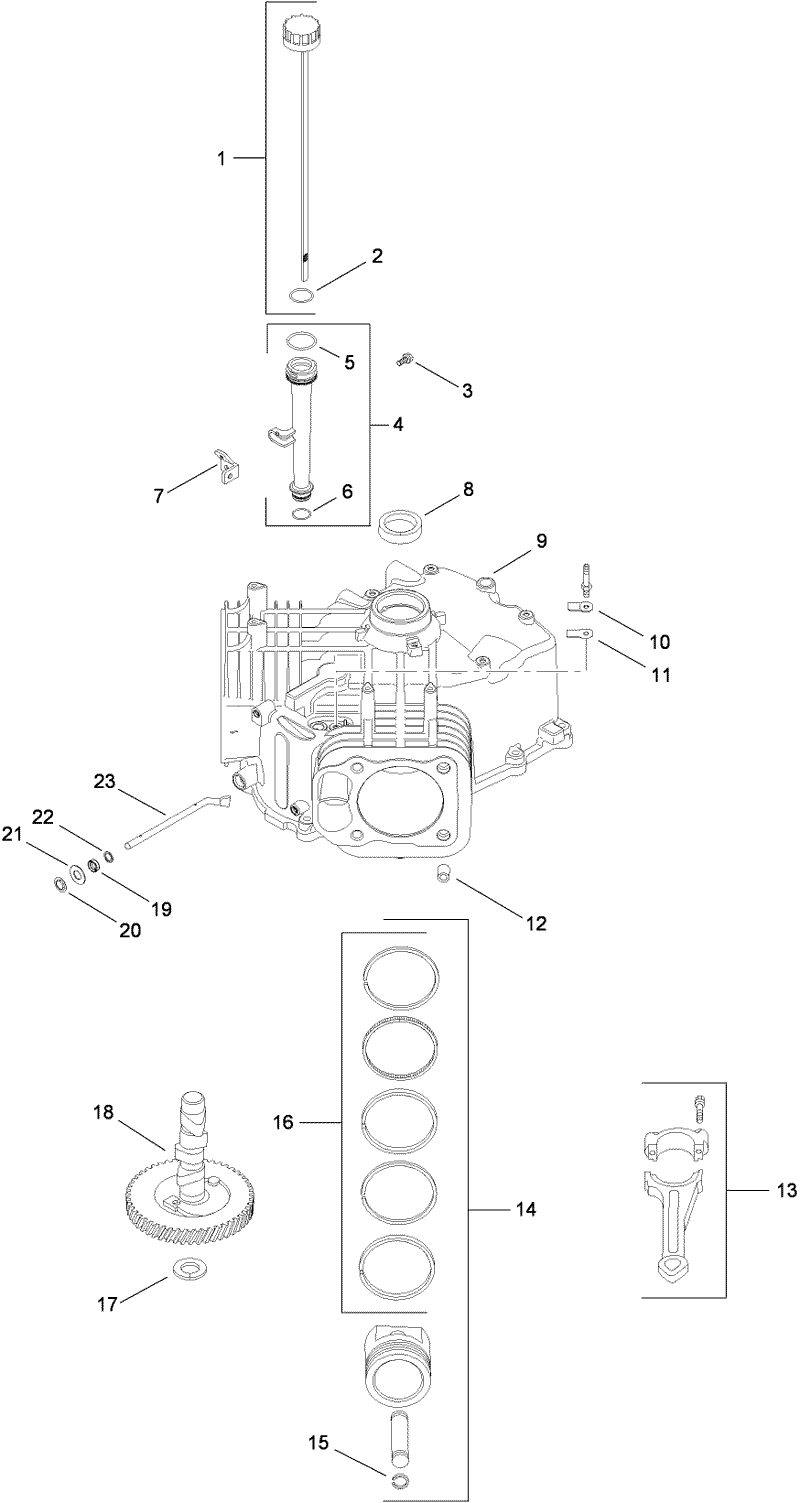 Crankcase Assembly Kohler SV715 0016