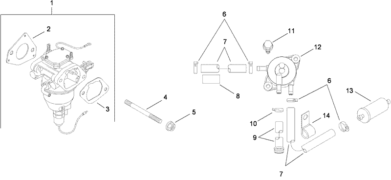 Fuel System Assembly Kohler SV715 0016