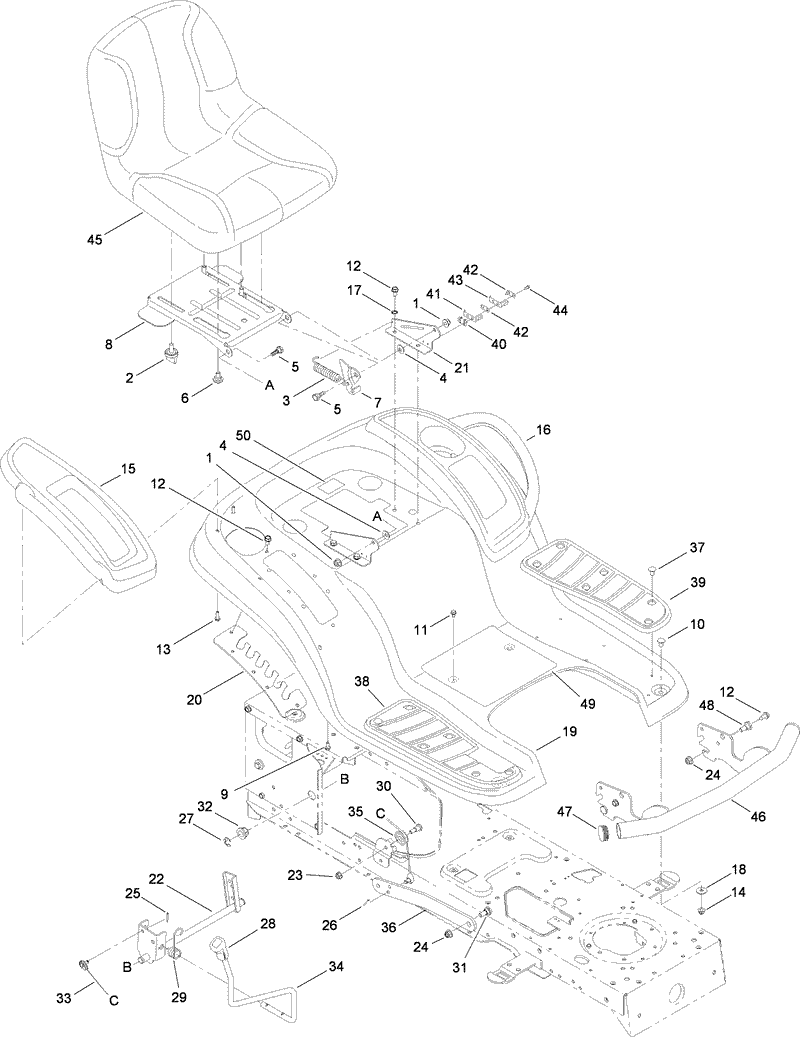 Seat Fender and Deck Lift Assembly