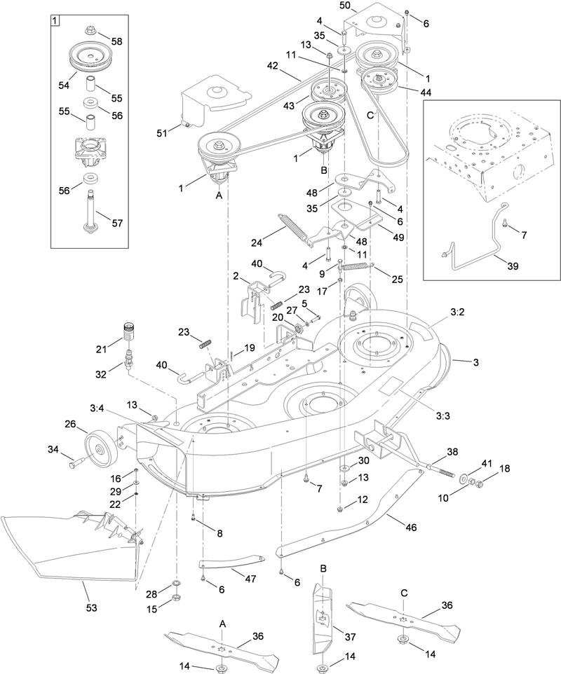 46 Inch Deck Assembly