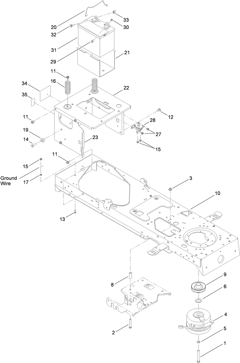 Frame Battery and Electric PTO Assembly