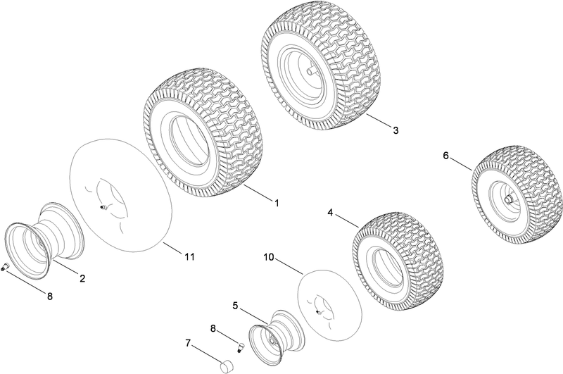 Front and Rear Wheel Assembly