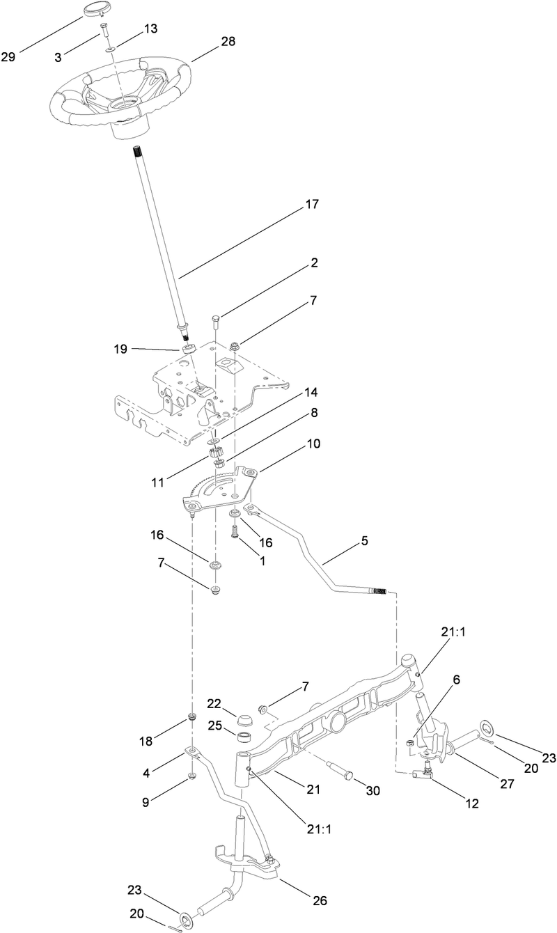 Steering and Front Axle Assembly
