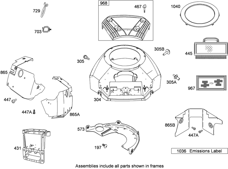 Blower Housing Assembly Briggs and Stratton 407777 0550 B1