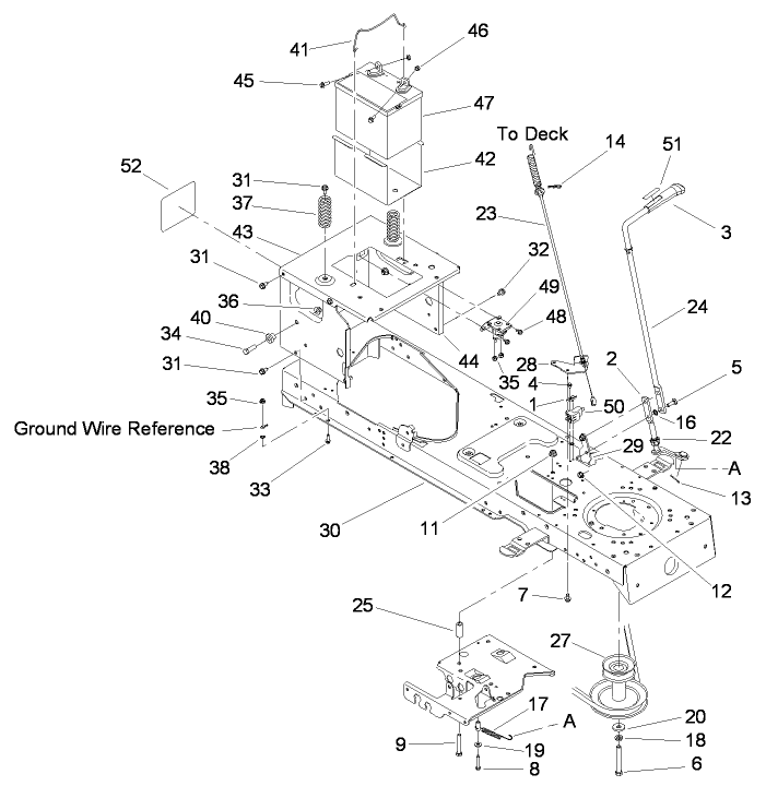 Frame Battery and Manual PTO Assembly