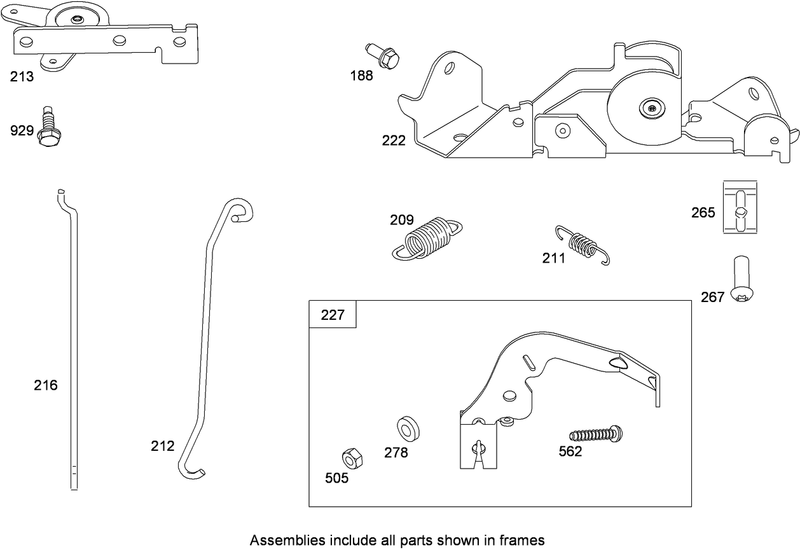 Governor Control Assembly Briggs and Stratton 407777 0550 B1