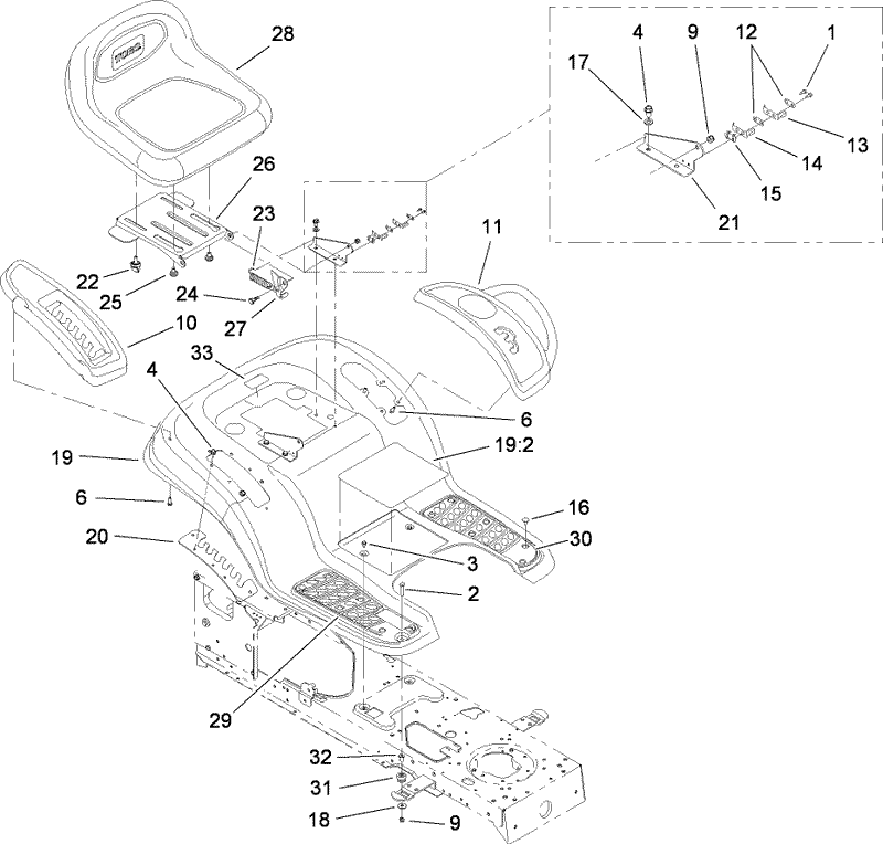 Seat and Fender Assembly