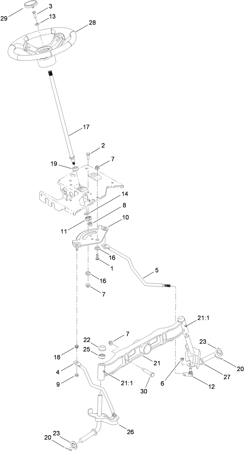 Steering and Front Axle Assembly