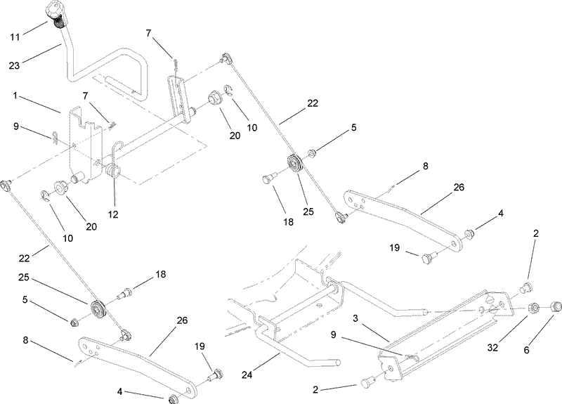 Deck Lift Arm Assembly