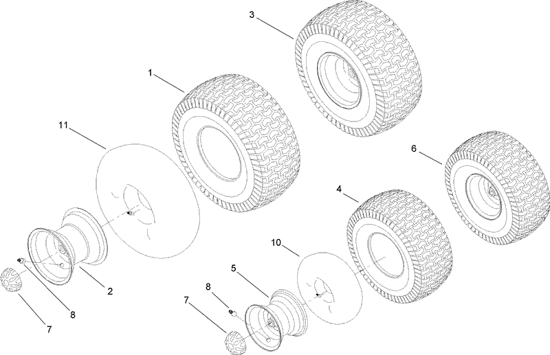 Front and Rear Wheel Assembly