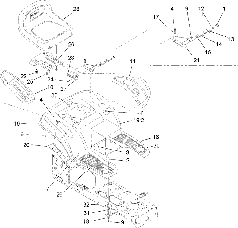 Seat and Fender Assembly