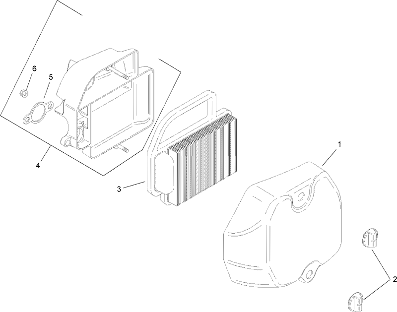 Air Intake and Filtration Assembly Kohler SV600 0018