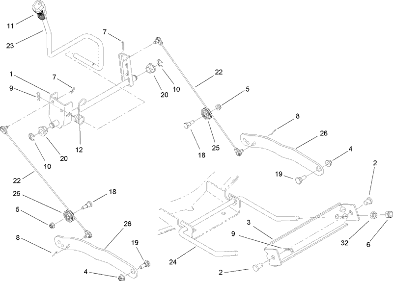 Deck Lift Arm Assembly