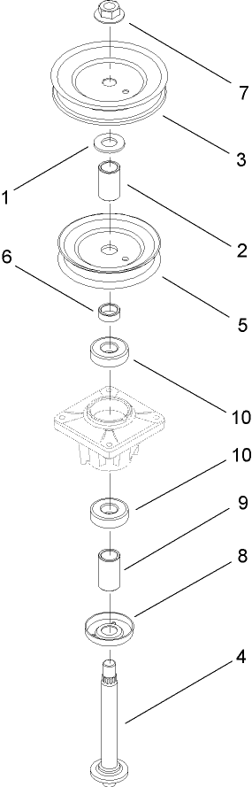 Double Pulley Spindle Assembly No 112 0383