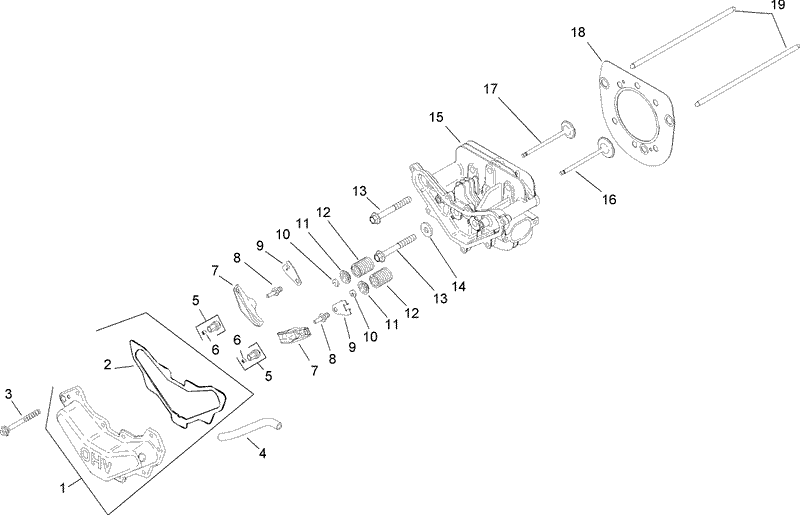 Head Valve and Breather Assembly Kohler SV600 0018