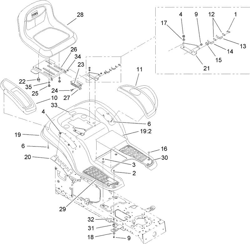 Seat and Fender Assembly