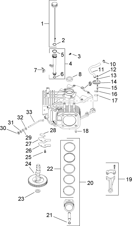 Crankcase Assembly Kohler SV720 0011