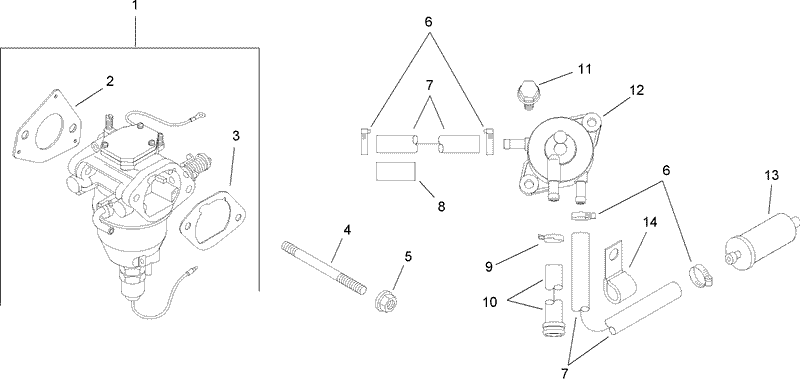 Fuel System Assembly Kohler SV720 0011
