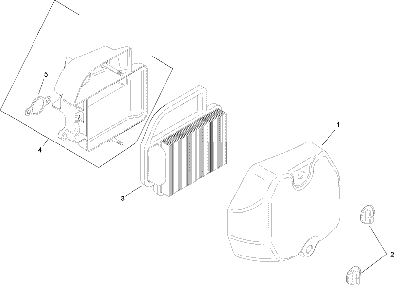 Air Intake and Filtration Assembly Kohler SV540 0019