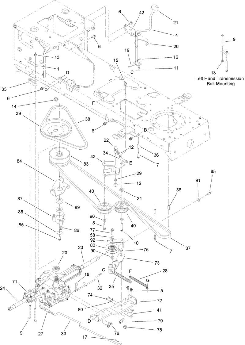 Transmission Belt and Pulley Assembly