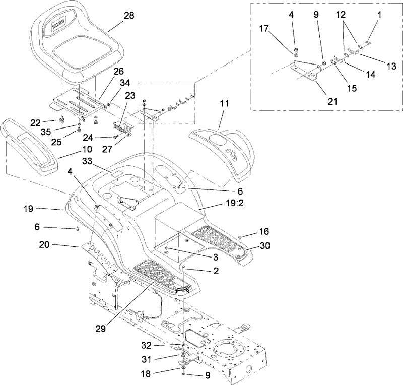 Seat and Fender Assembly