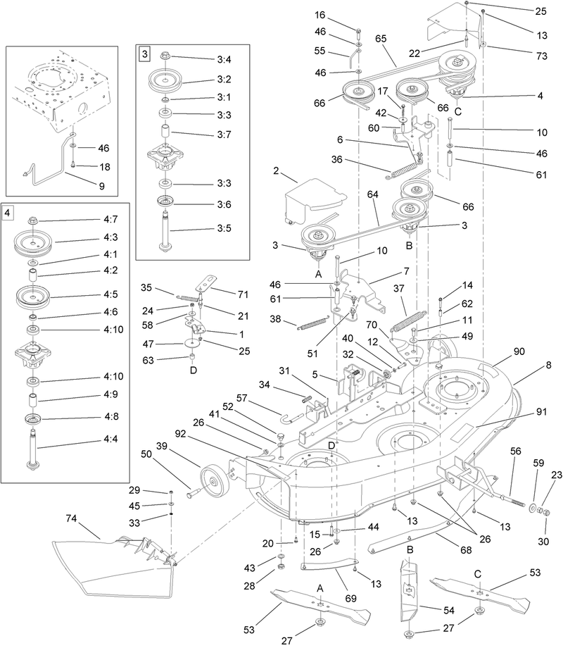 46 Inch Deck Assembly