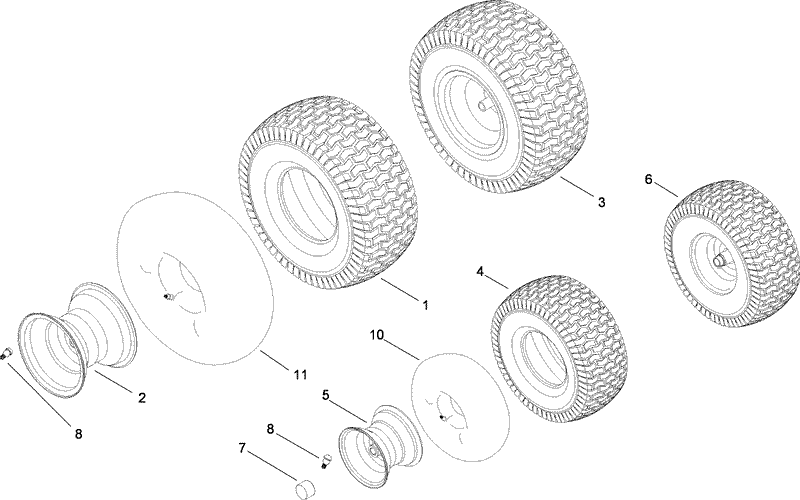 Front and Rear Wheel Assembly