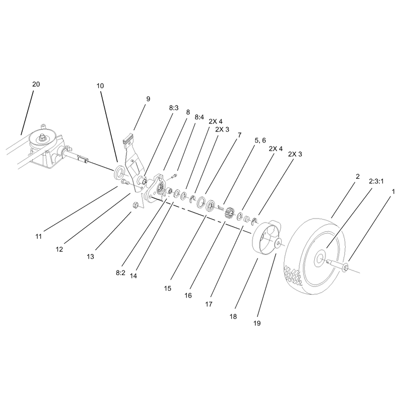 Gear Case and Wheel Assembly