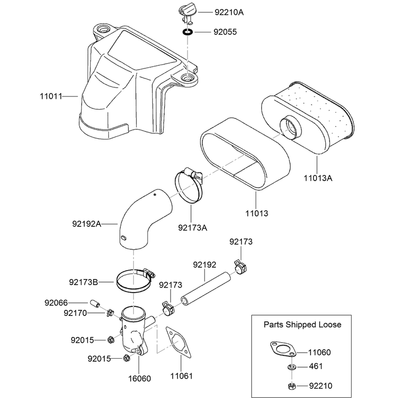 Air Filter and Muffler Assembly