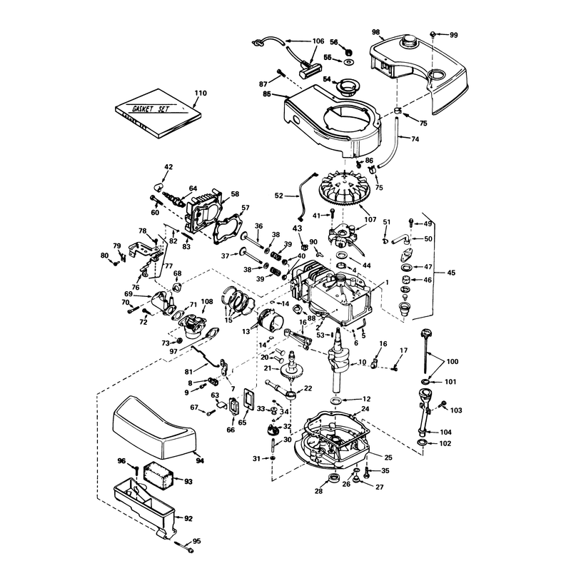Engine Tecumseh Model Tnt 120-12007b