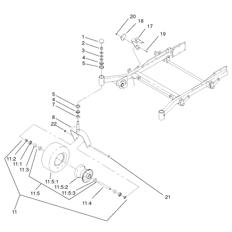 Caster and Wheel Assembly