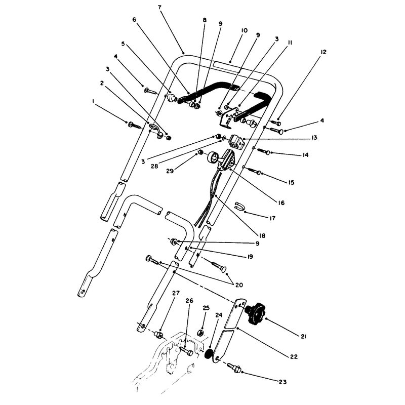 Handle and Throttle Control Assembly