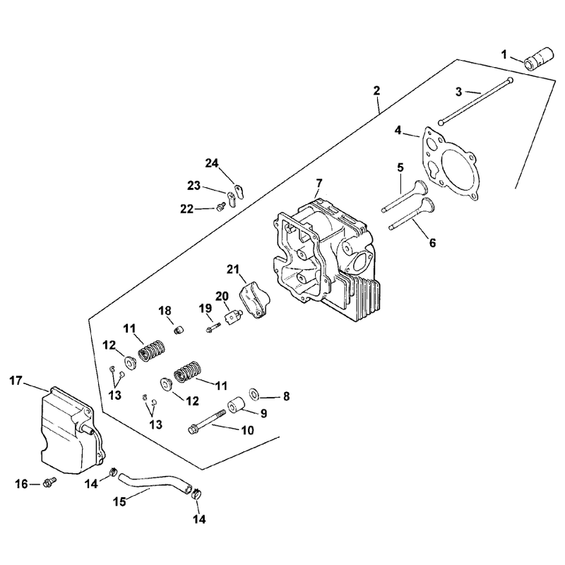 Cylinder Head Valves and Breather