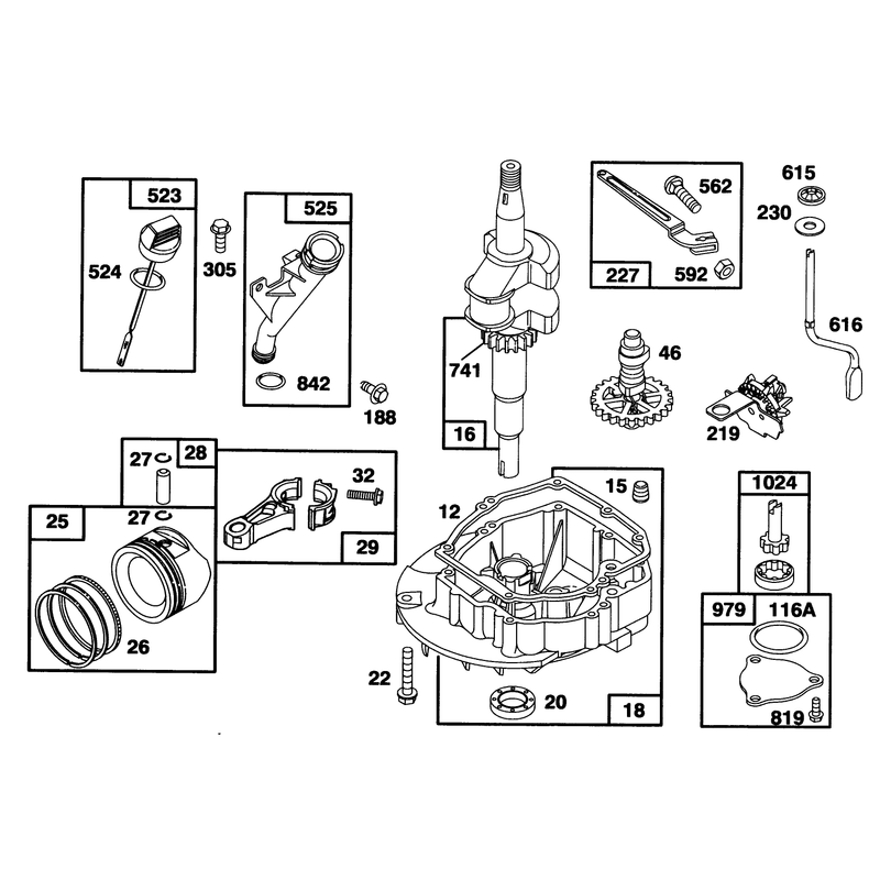 Engine GTS 150 Model 97772-0118-02 Model 97772-0318-A2