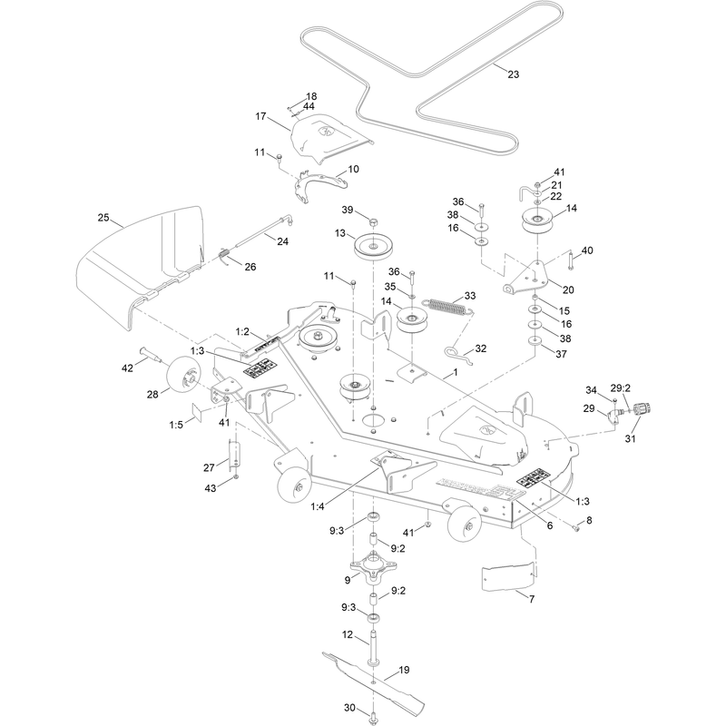 54 Inch Deck and Decal Assembly