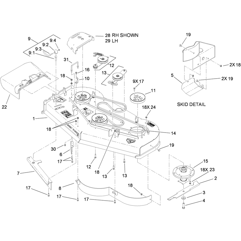 52 Inch Deck Assembly