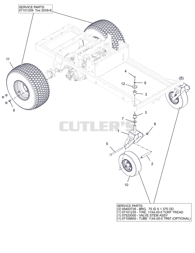 Front and Rear Wheels - 42"