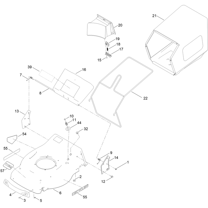 Deck and Bag Assembly