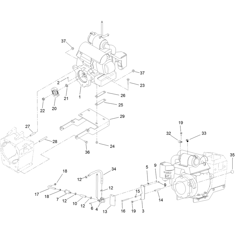 Engine and Air Filter Assembly