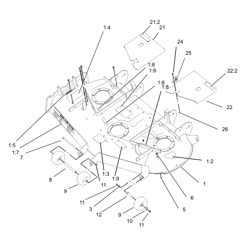 Deck and Wheel Gage Assembly