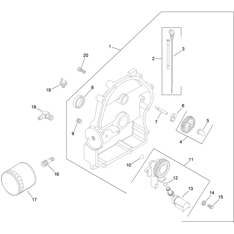 Oil Pan and Lubrication Assembly Kohler CH20S-64763