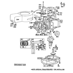 Briggs and Stratton Engine Model No 92908 Type No 1964-01