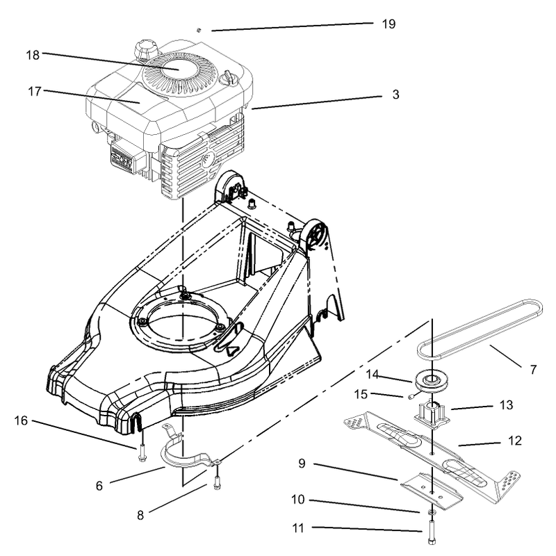 Engine and Blade Assembly