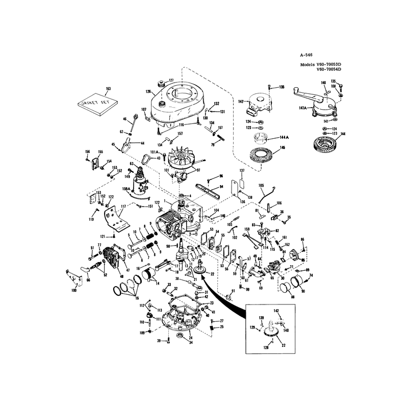 Engine No V60-70053d Impulse Start and No V60-70054d Cont