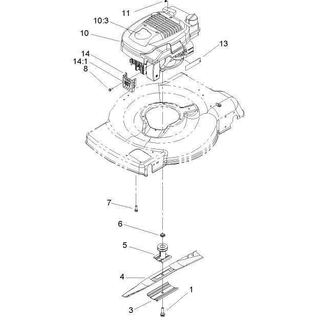 Engine and Blade Assembly